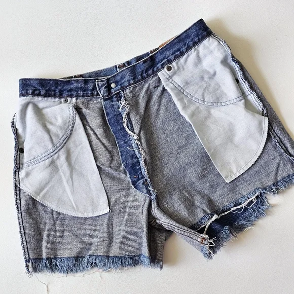 Vintage 90s Gap Denim Cut Off Shorts High Rise 30” Waist Size M Blue Jean - Picture 13 of 14